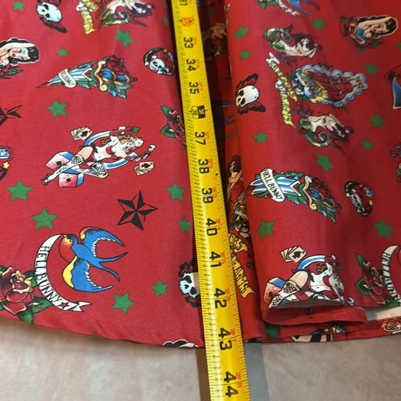 Hell Bunny Tattoo Halter Dress Small Retro Rockabilly Steampunk Pinup Coquette - Picture 10 of 13